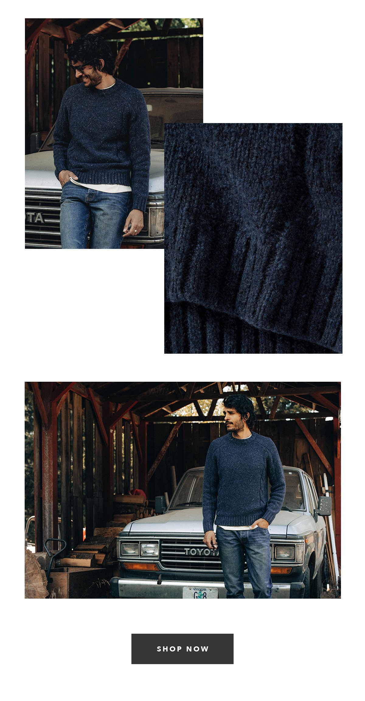 Editorial Images of the Topside Sweater