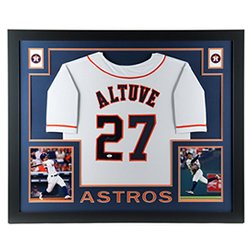 Jose Altuve Autographed Signed Houston Astros 35X43 Framed Jersey (JSA) 2017 W. Series Champ
