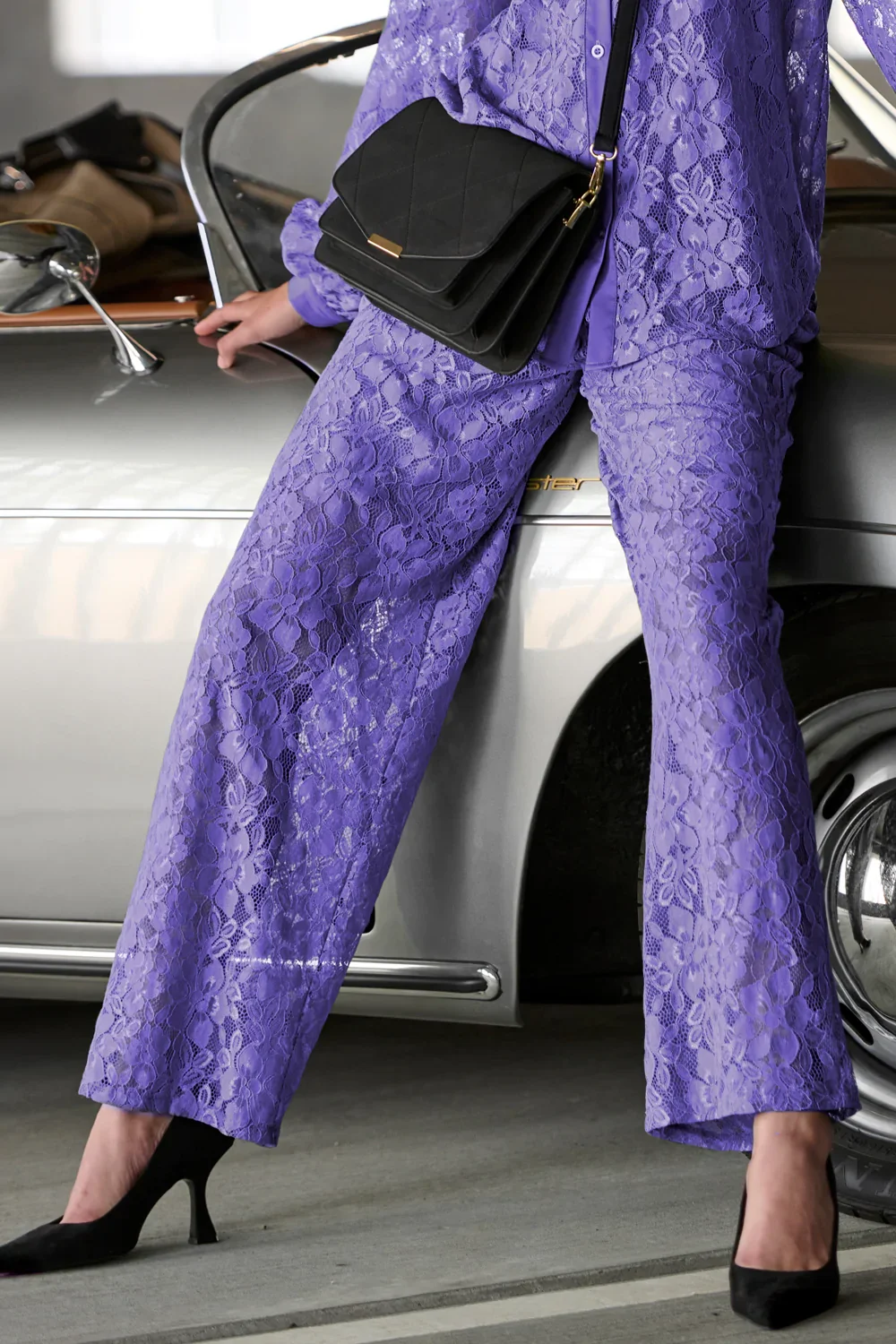 Image of Bristol Lace Pants Lilac