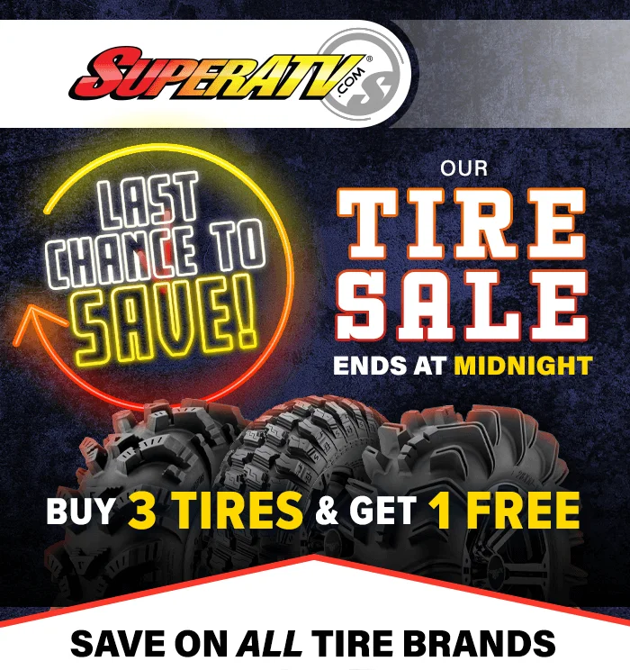 SuperATV TIRE SALE – LAST CHANCE TO SAVE! Our Tire Sale ends at midnight!