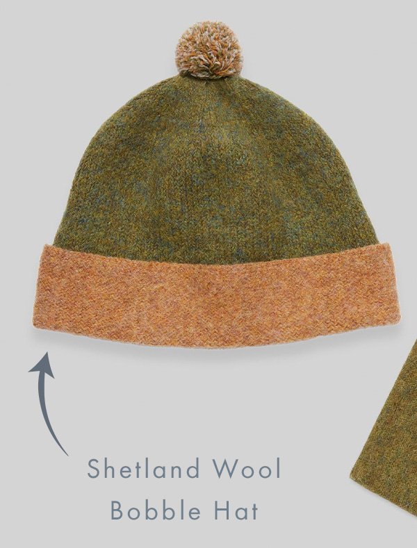 Shetland Wool Bobble Hat