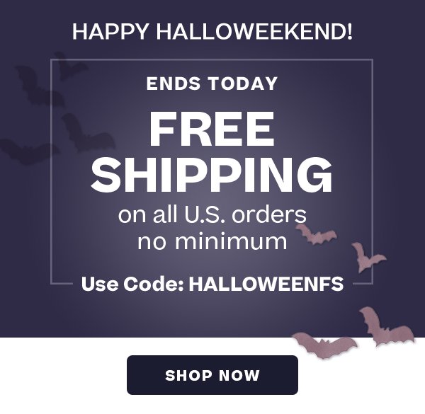 Happy Halloweekend! Free Shipping on all U.S. orders