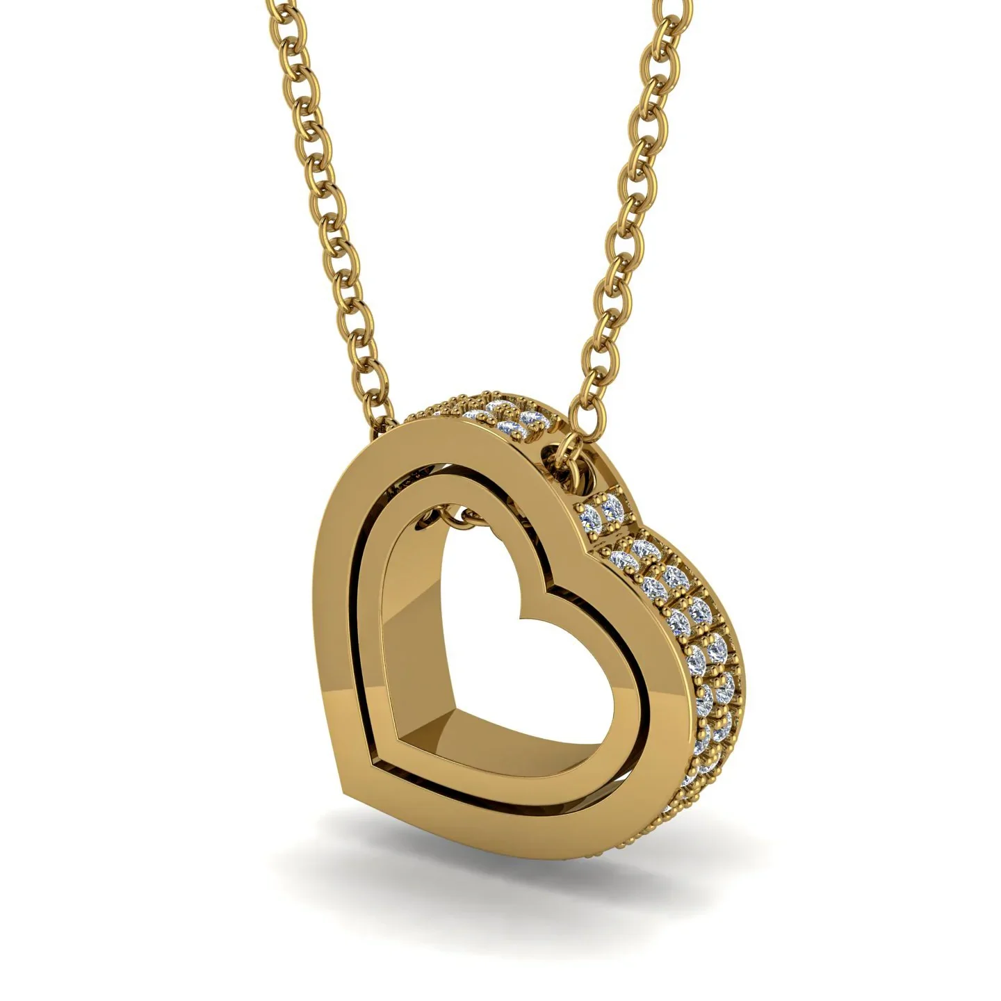 Image of Hidden Diamonds Heart Pendant - Kristen No. 1