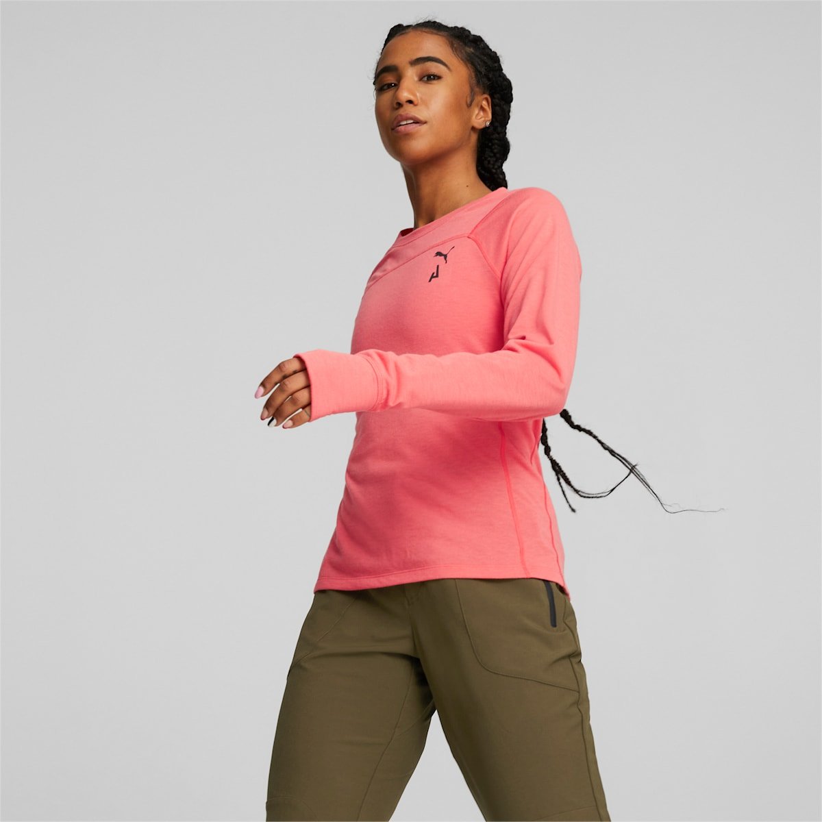 T-shirt de trail running à manches longues en laine SEASONS Femme