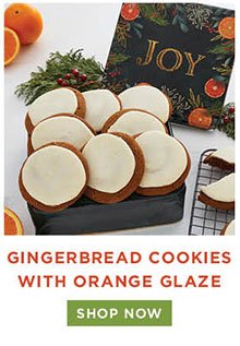 Gingerbread Cookies with Orange Glaze