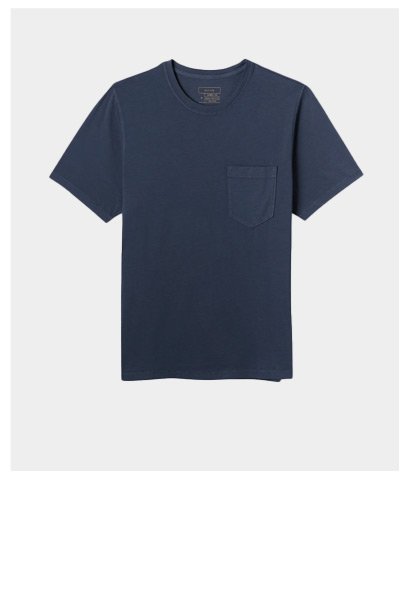 Washed Tee in Navy