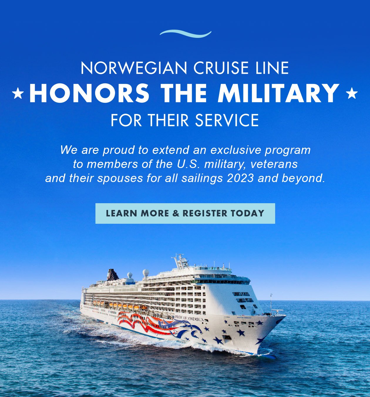Norwegian Cruise Line honors the military for their service