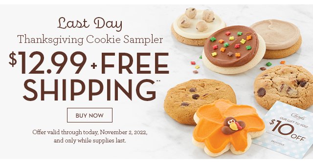 Last Day - Thanksgiving Cookie Sampler - $12.99 + Free Shipping**