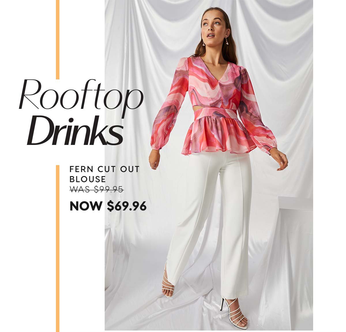 Rooftop Drinks. Fern Cut Out Blouse  WAS $99.95 NOW $69.96
