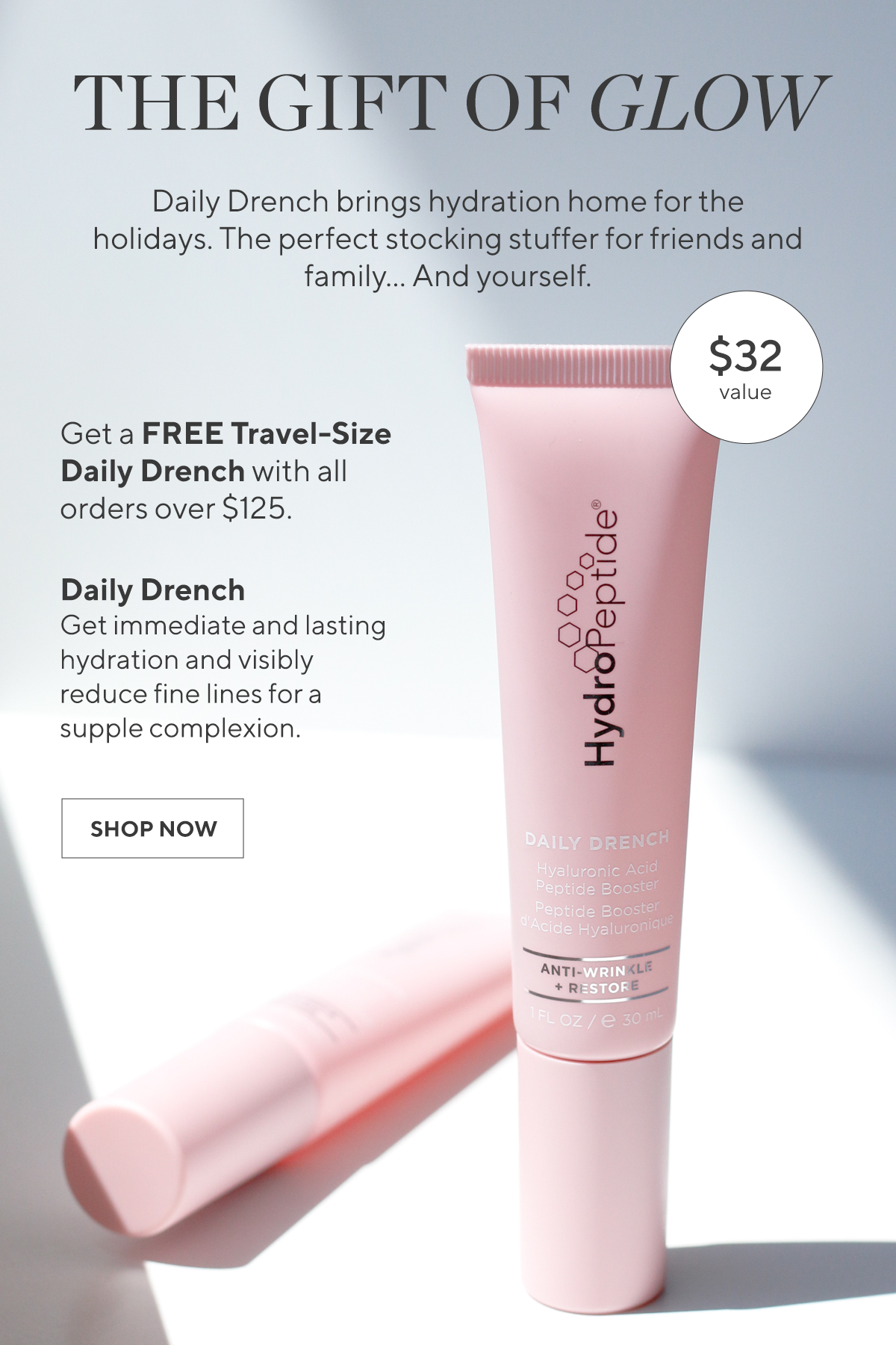 FREE travel Daily Drench with all orders over $125!