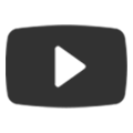 YouTube logo made up of a retro TV screen shaped rectangle and a triangle play button.