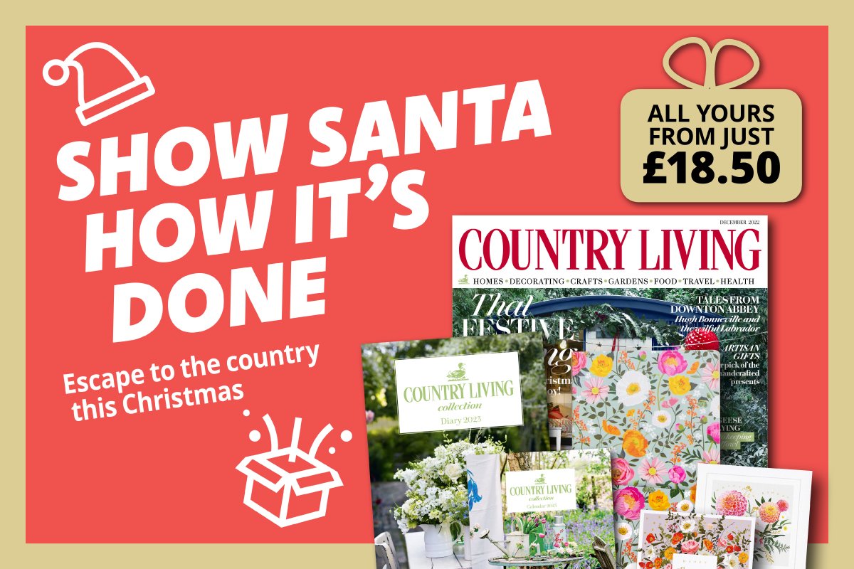 Show santa how its's done, send someone to the country with a Country Living subscription.