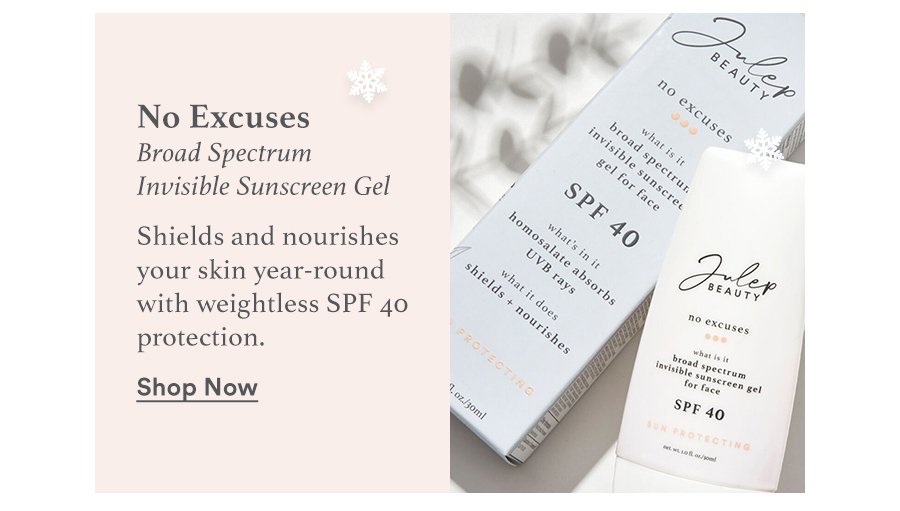No Excuses Broad Spectrum Invisible Sunscreen Gel