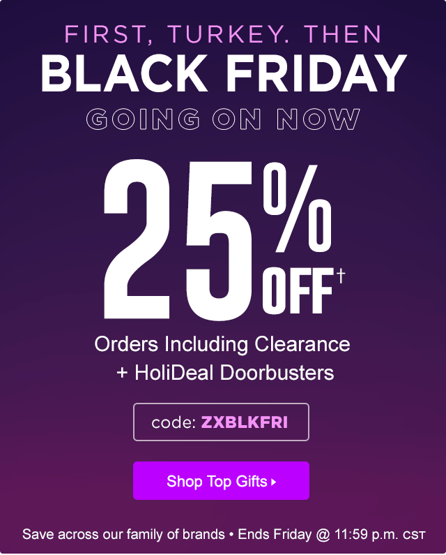 25% off your order with code ZXBLKFRI