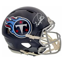 Derrick Henry Autographed Signed Tennessee Titans Blue Full Size Authentic Speed Helmet Beckett Beckett Qr #196615
