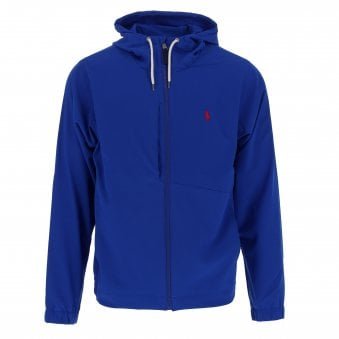 Blue Packable Hooded Lightweight Jacket