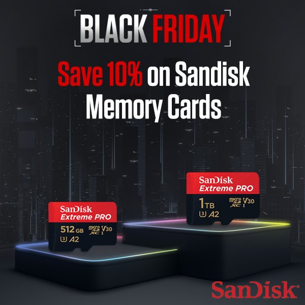 Save 10% on Sandisk Memory Cards