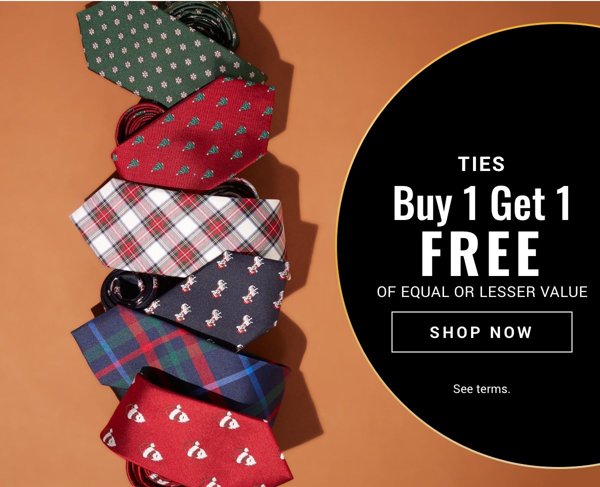 Buy one get one free ties and bow ties