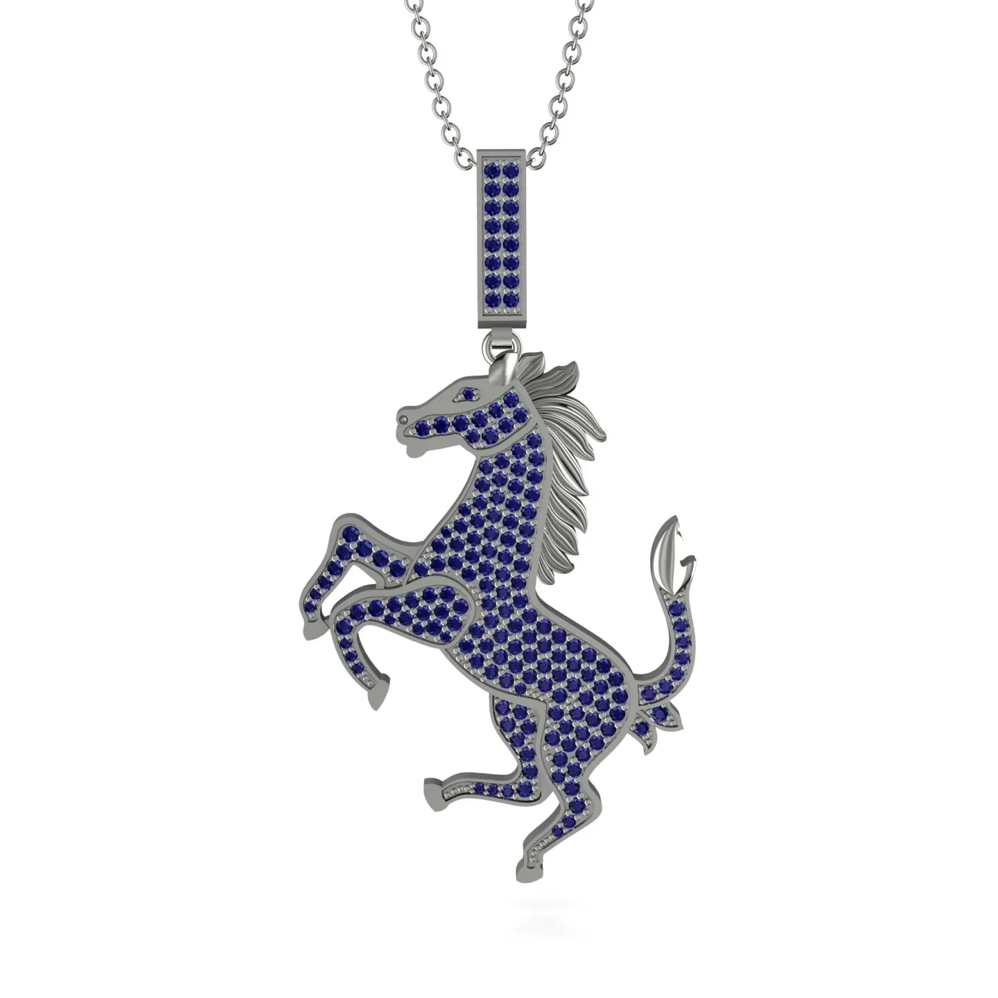 Image of Sapphire Horse Necklace - Douglas No. 15