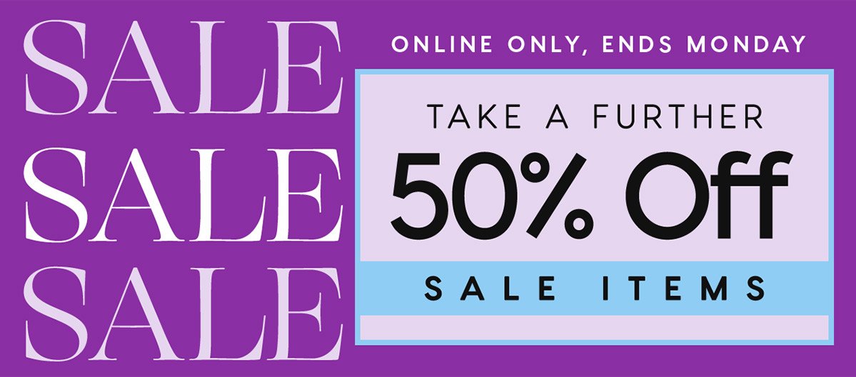 TAF 50% off. sale items