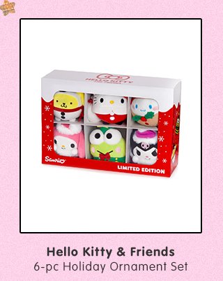 Hello Kitty & Friends 6 Pc Holiday Ornament Set