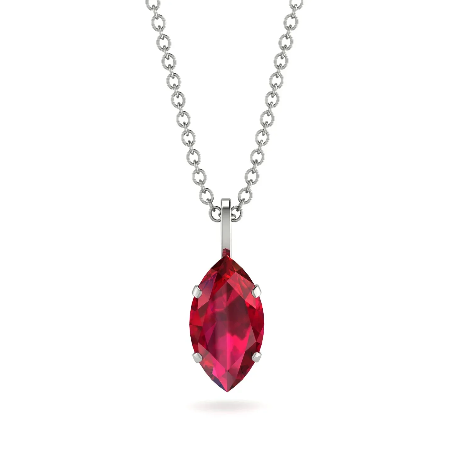 Image of Hidden Halo Marquise Ruby Necklace - Journey No. 27