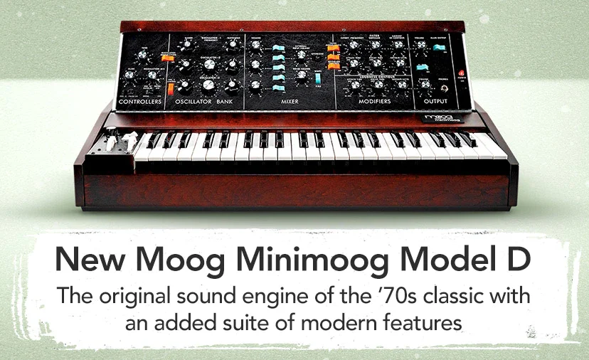 New Moog Minimoog Model D. The original sound engine of the '70s classic with an added suite of modern features. Shop Now