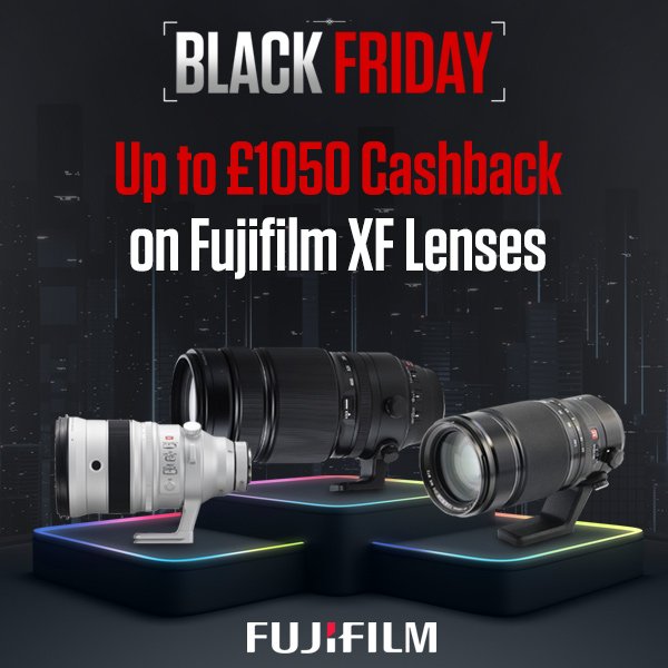 Claim up to £1050 Cashabck on Fujfilm XF Lenses