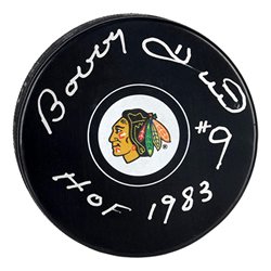 Bobby Hull Autographed Signed Chicago Blackhawks NHL Puck - HOF 1983 - JSA Certified Authentic
