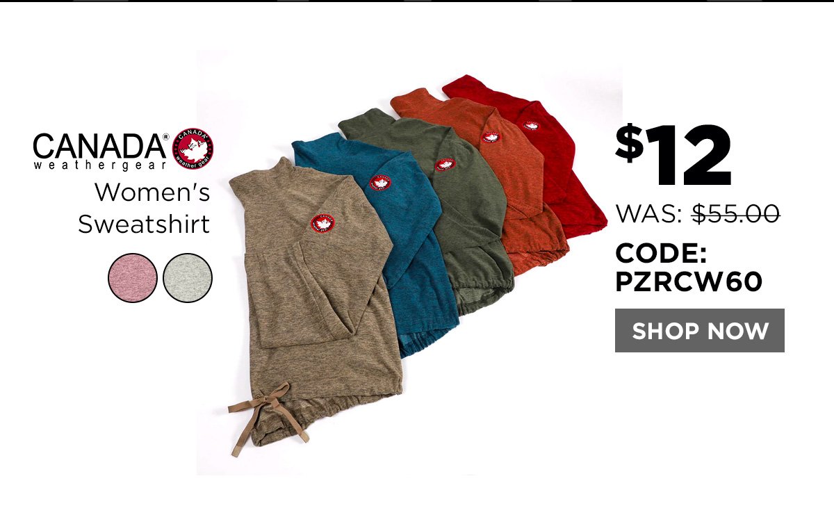 Product #1 - Canada Weather Gear Women's Supreme Soft Mock Neck Sweatshirt