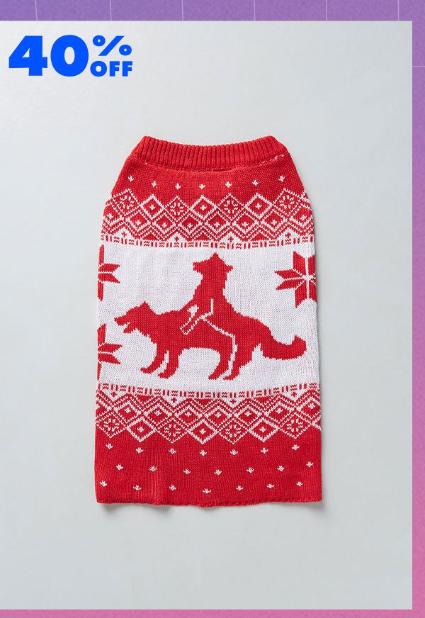 Get Your Holly Jollies Pet Sweater