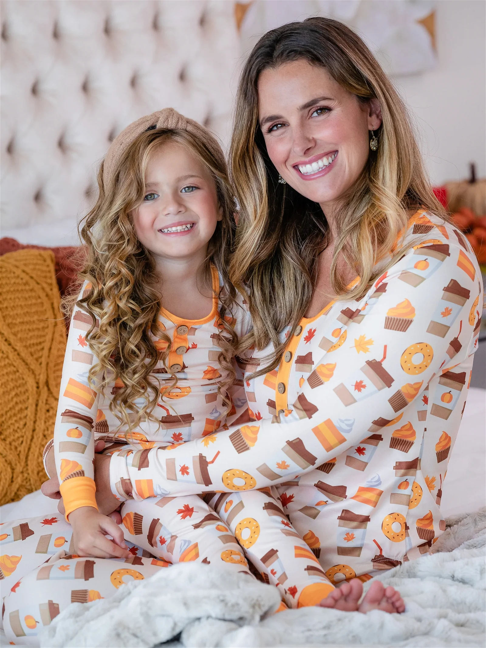 Image of Mommy & Me But First, Pumpkin Sweets Pajama Set