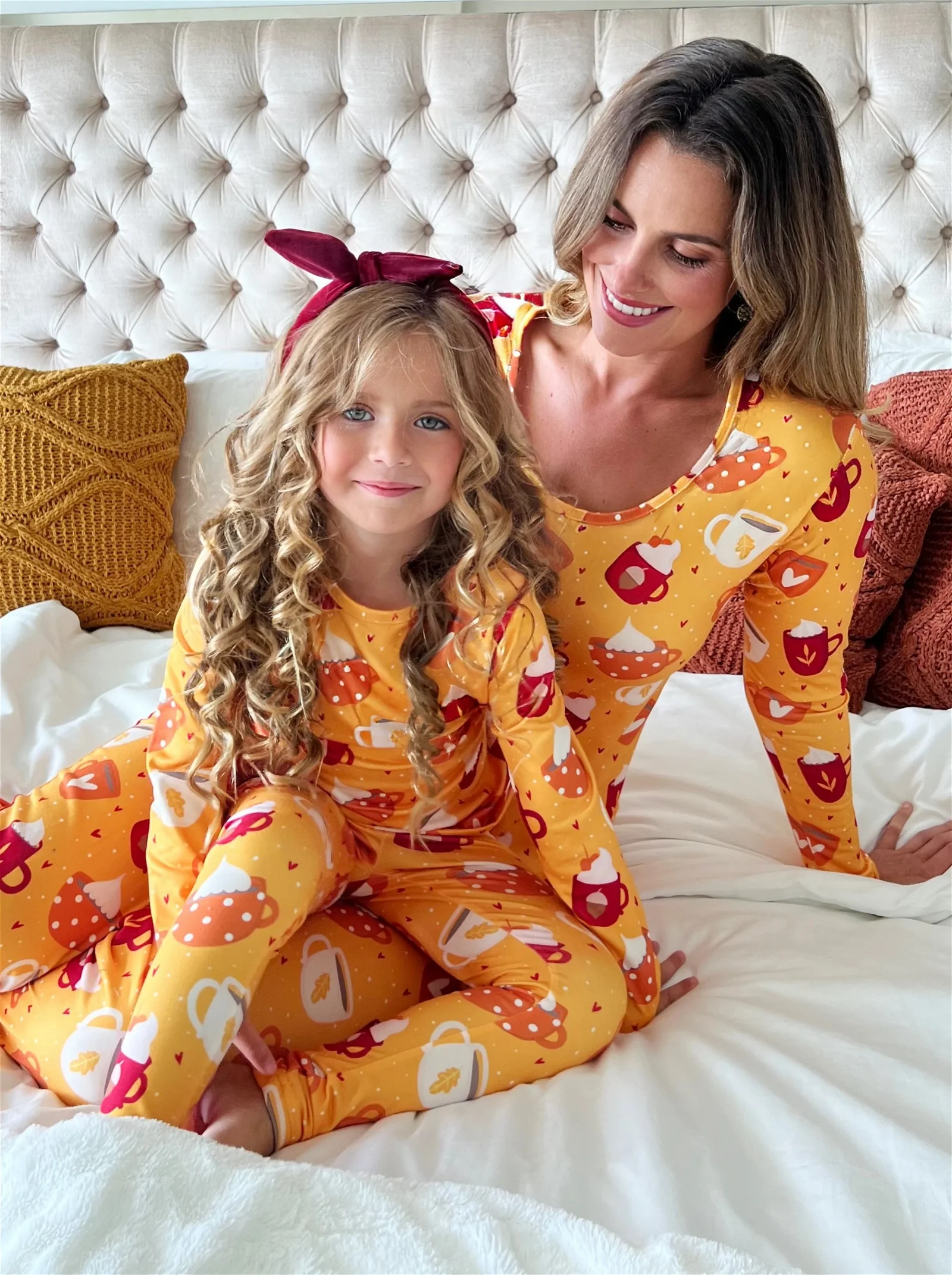 Image of Mommy & Me Spicy Latte Pajama Set
