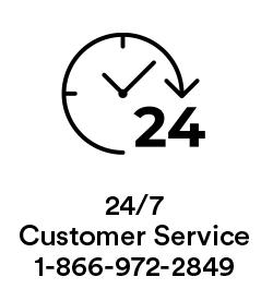 24/7 Customer Service 1-866-972-2849