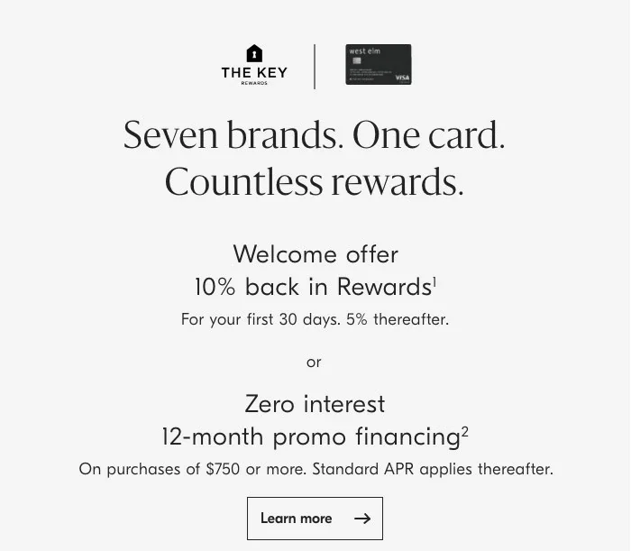 Seven brands. One Card. Countless rewards. Learn more.