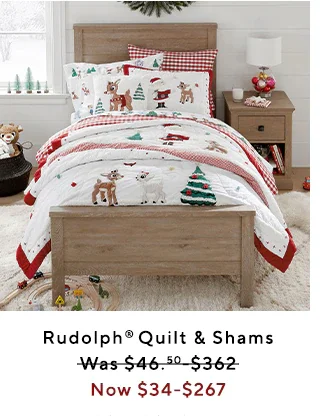 RUDOLPH QUILT AND SHAMS
