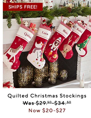 QUILTED CHIRSMTAS STOCKINGS