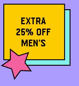 Extra 25% Off Men's