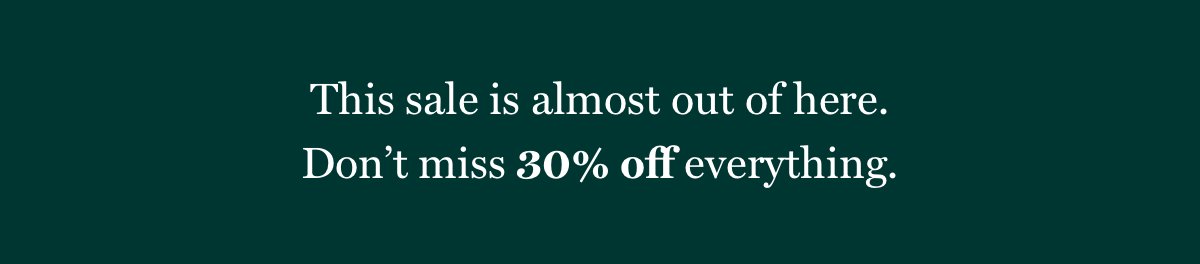 30% Off Everything. Use Code MERRY30
