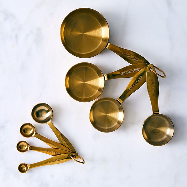 Heavyweight Gold Measuring Cups & Spoons Set