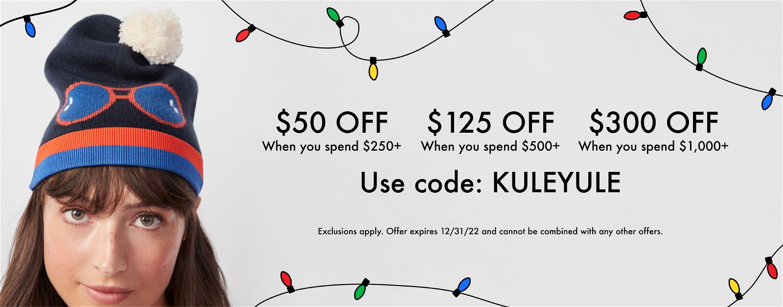 Buy more, save more with code: KULEYULE $50 off hwen you speand $250+, $125 off when you spend $500+, $300 off when you spend $1000+