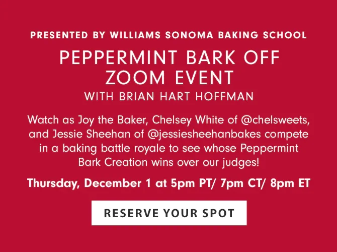 PEPPERMINT BARK OFF ZOOM EVENT with Brian Hart Hoffman - Thursday, December 1 at 5pm PT/ 7pm CT/ 8pm ET - RESERVE YOUR SPOT