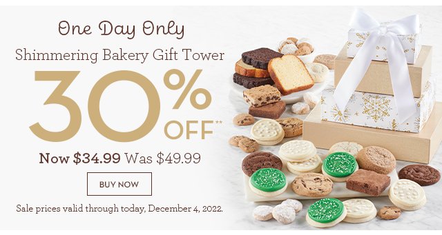 One Day Only - Shimmering Bakery Gift Tower - 30% OFF**