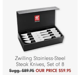 Zwilling Stainless-Steel Steak Knives, Set of 8OUR PRICE $59.95